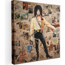 Popcas Michael Jackson Kanvas Tablo Evrim Kolajı Ikonik Görüntüler Kanvas Duvar Sanatı