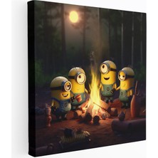 Popcas Minyonlar Kamp Macerası Kanvas Tablo Duvar Dekoru