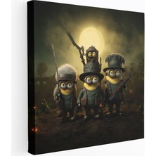 Popcas Minyonlar Vintage Film Poster Duvar Sanatı Kanvas Tablo