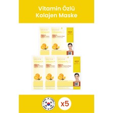 Dermal Aydınlatıcı, Sıkılaştırıcı, Arındırıcı Vitamin Özlü Kolajen Maske 23GR 5 Adet