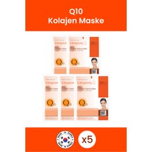 Dermal Sıkılaştırıcı, Nemlendirici, Yenileyici Q10 Kolajen Maske 23 gr 5 Adet