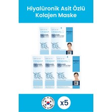 Dermal Hyaluronate Kolajen Özlü Jel Yüz Maskesi 23 gr 5 Adet Nemlendirici Etkili Cilt Bakımı
