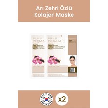 Dermal Pürüzsüzleştirici, Onarıcı, Sıkılaştırıcı Arı Zehri Özlü Kolajen Maske Seti 2 Adet
