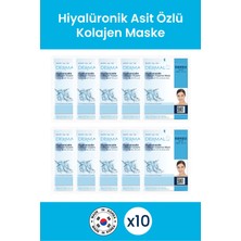 Dermal Sıkılaştırıcı, Nemlendirici, Yumuşatıcı Hiyalüronik Asit  Maske X10 Adet