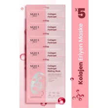 Dermal Kolajen Hydrojel Şeffaflaşan Kore Yüz Maskesi Nemlendirici Besleyici Eriyen Maske 34g 5 Adet