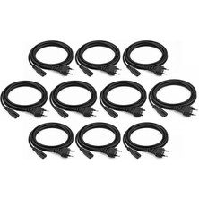 Koodmax 10 Adet -  Sony Ps4 Ps5 Ps3 Ps2 Xbox One S x Uyumlu Power Güç Elektrik Kablosu - 1.5 Metre