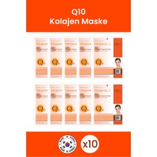 Dermal Sıkılaştırıcı, Nemlendirici, Yenileyici Q10  Maske X10 Adet