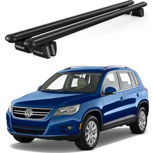 Today Auto Pençe Volkswagen Tiguan (2003-2011) Uyumlu Siyah Ara Atkı Port Bagaj Tavan Barı