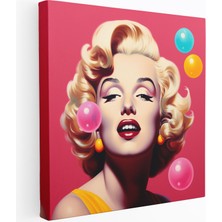 Popcas Pop Sanat Duvar Dekorasyonu Marilyn Monroe Kanvas Tablo Diamonds Are A Girl's Best Friend