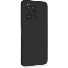  Vivo Y35 Kılıf Nano Içi Kadife Silikon - Siyah Nemere