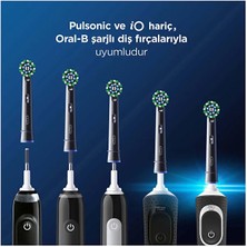 Oral-B Black Edition Şarjlı Diş Fırçası Yedek Başlığı Cross Action 4'lü Siyah Özellikli