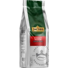 Jacobs 1 kg Banquet Espresso Çekirdek Kahve Yoğun Aroma ile Özel Kavrulmuş Türkiye Menşeli