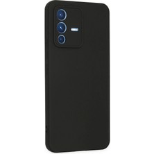  Vivo V23 5g Kılıf Nano Içi Kadife Silikon - Siyah Nemere
