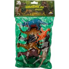 NW NessiWorld 0714 Dinozorların Dünyası Poşetli 9'lu Hayvan Oyun Seti