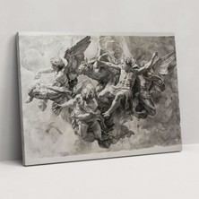 Popcas Michelangelo Güçlü Figürler Kanvas Tablo Duvar Sanatı Dekoratif Dekorasyon Aksesuarları