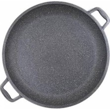 Thermoad Granit Kaplamalı Gözleme Tavası 36 cm Modern Siyah Renk ile Dayanıklı Kullanım