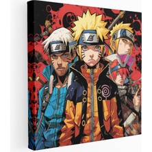 Popcas Pop Art Naruto ve Arkadaşları Kanvas Tablo