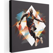 Popcas Nba Michael Jordan Efsane Pozu Kanvas Tablo Dekoratif Sanat