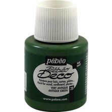 Pebeo Deco 110 ml Antik Yeşil Mat Ahşap Boyası Şişe Yeşil Renk ile Sanatsal Uygulamalar İçin