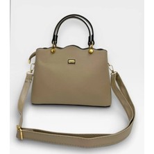 Mercan Bags Kadın 2 Bölmeli Detaylı Askılı Şık El ve Omuz Çantası