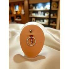 Lunays Paslanmaz Çelik 316 Melodi Göbek Piercing Gümüş Renk