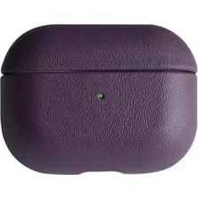  Airpods Pro 2 (2.nesil) 405 Deri Kılıf - Mor Nemere