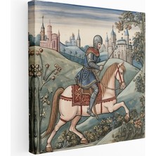 Popcas Şanlı Şövalye Hat Sanatı Kanvas Tablo