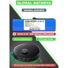 GLOBAL BATARYA Dreame L10 Pro Akıllı Robot Süpürge Bataryası 14.4V 5200MAH Pil