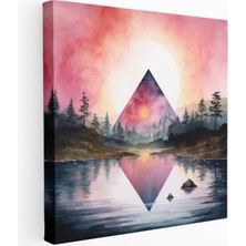 Popcas Pink Floyd Manzaralı Kanvas Tablo Huzurlu Karanlık Taraf Manzarası