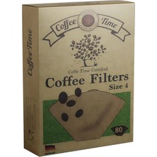 Vestron Coffee Time Filtre Kahve Kağıdı No:4 80'li Doğal Kahverengi Natural
