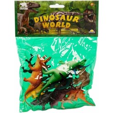 NW NessiWorld 0710 Dinozorların Dünyası Poşetli Hayvan Oyun Seti Orta Boy