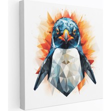 Popcas Geometrik Penguen Kanvas Tablo Göz Alıcı Temasıyla