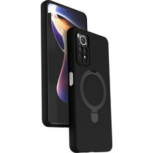  Xiaomi Redmi Note 12 Pro 4g Regal Magsafe Standlı Kapak - Siyah Nemere