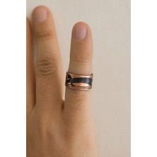 Herşey Nota Zülfikar Kılıcı Desenli Bronz Metal Yüzük
