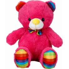 NW NessiWorld 2962 Oturan Kurdeleli Renkli Peluş Ayı 30 cm -