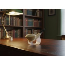 Goldenlight Meerschaum Lir Model Goldenlight El Yapımı Lületaşı Pipo – %100 Blok Taş, 9mm Filtre Uyumlu, Koleksiyonluk