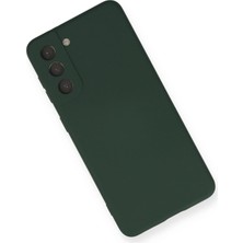  Samsung Galaxy S21 Kılıf Nano Içi Kadife Silikon - Koyu Yeşil Nemere