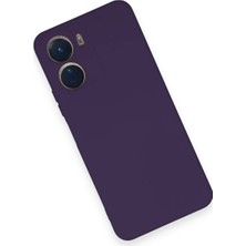  Vivo Y16 Kılıf Nano Içi Kadife Silikon - Mor Nemere