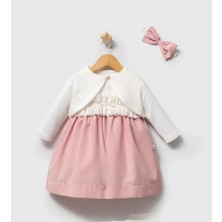 Queen Kids Kız Bebek Romantik 2'li  Elbise Pembe