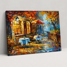 Popcas Rahat Kafe Leonid Afremov Kanvas Tablo