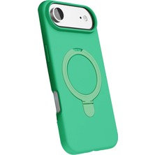  Apple iPhone 17 Air Regal Magsafe Standlı Kapak - Yeşil Nemere