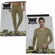 Katmirra Tutku Erkek Termal İç Giyim Haki Yeşil Alt Üst Takım Rahat Kullanım