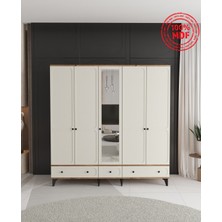 T&B Irmak 5 Kapaklı Çekmeceli Gardırop - Tamamı Mdf