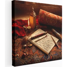 Popcas Osmanlı Hat Sanatı Kanvas Tablo Zarif Detaylar