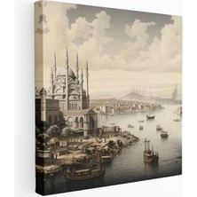 Popcas Istanbul Panorama Kanvas Tablo Osmanlı Imparatorluğu Temalı Dekoratif Ürün