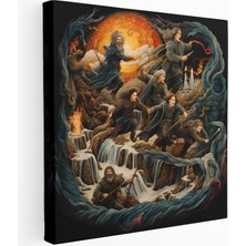 Popcas Yüzük Kardeşliği Yüzüklerin Efendisi Duvar Sanatı Kanvas Tablo