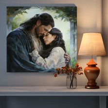 Popcas Yüzüklerin Efendisi Duvar Sanatı - Aragorn ve Arwen Dekoratif Tablo