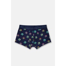 Happy Socks -  Lacivert Süper Kahraman Desenli Boxer