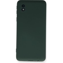  Samsung Galaxy A01 Core Kılıf Nano Içi Kadife Silikon - Koyu Yeşil Nemere