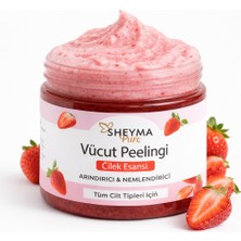 Sheyma Pure Vücut Peeling 250 ml Çilek Özlü Nem Bombası, Anında Batık Karşıtı
